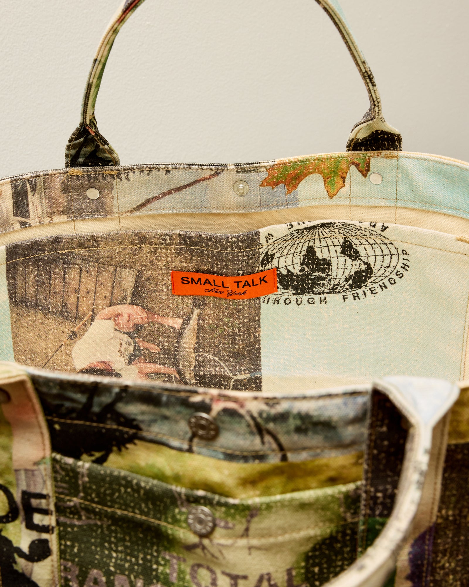 Utility Tote: Moodboard Collage Printed Canvas
