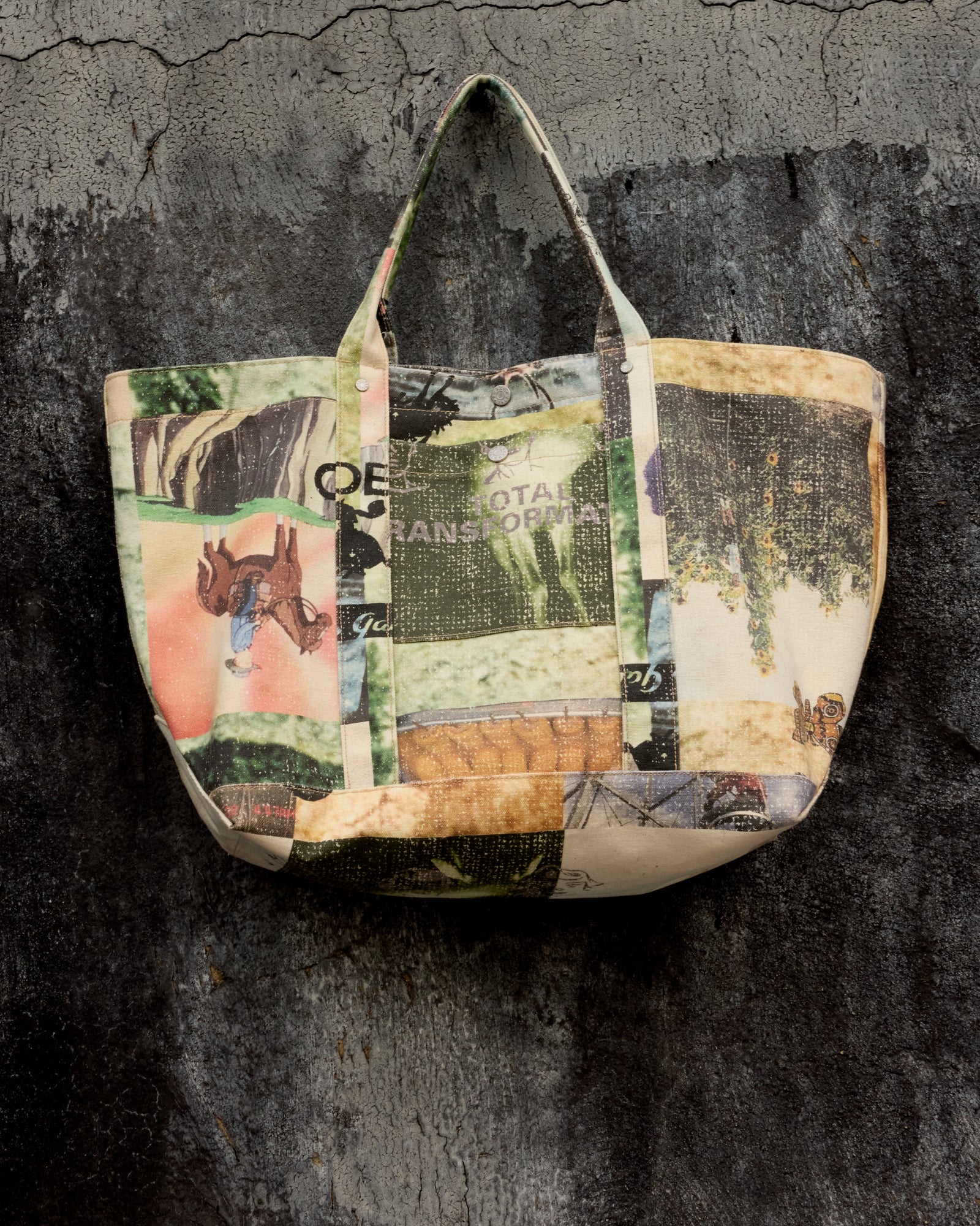 Utility Tote: Moodboard Collage Printed Canvas