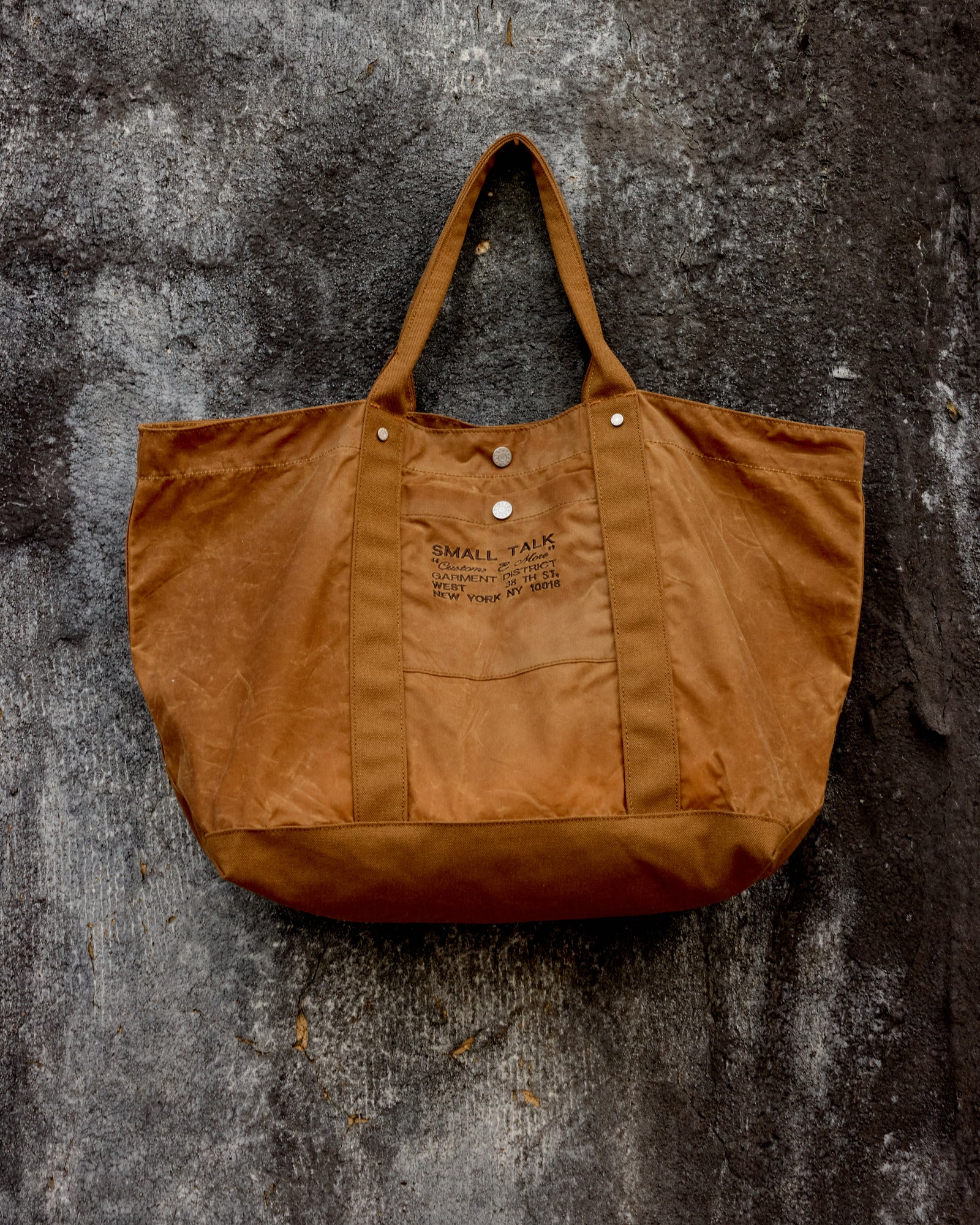 Utility Tote: Waxed Cotton, Brown