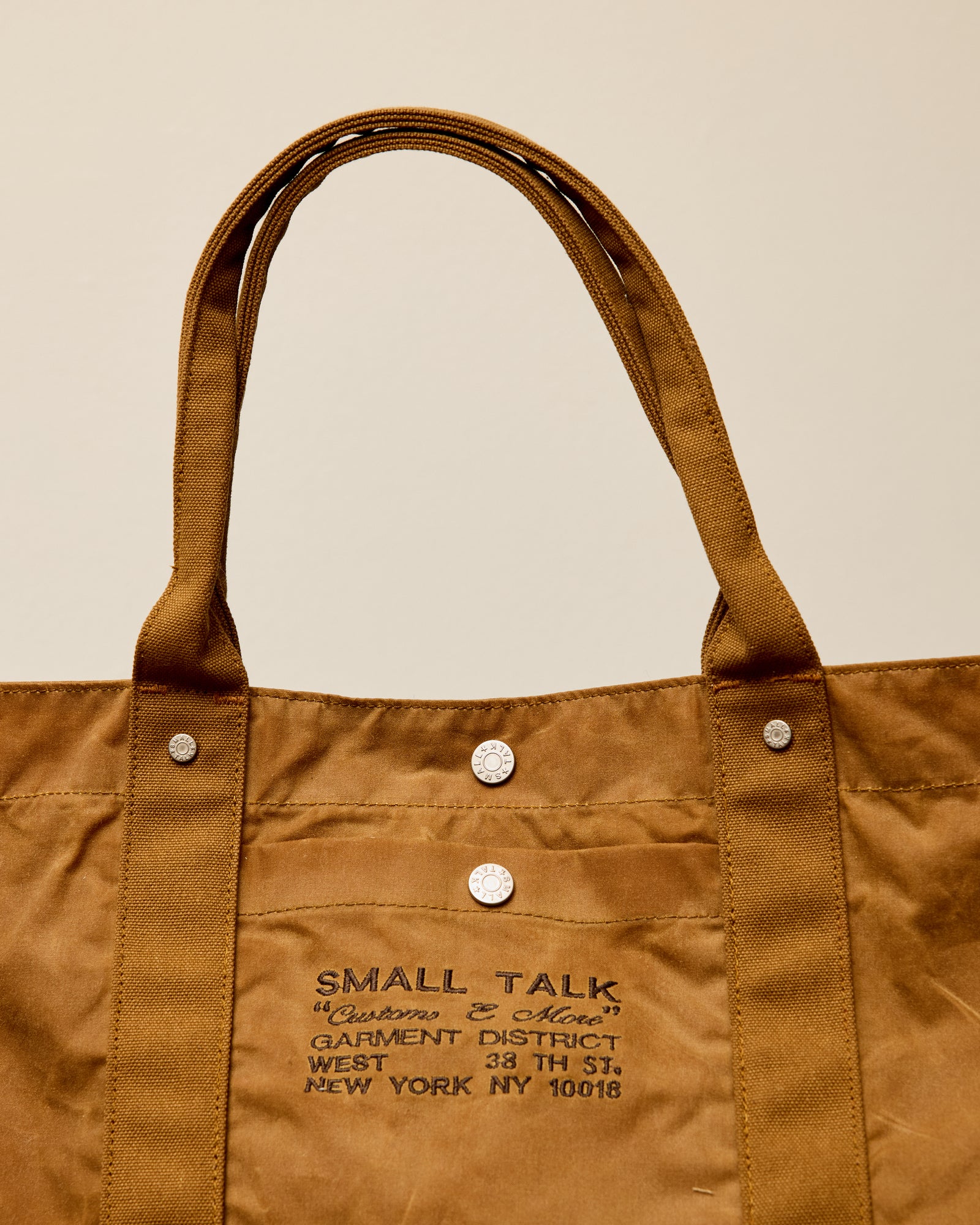Utility Tote: Waxed Cotton, Brown
