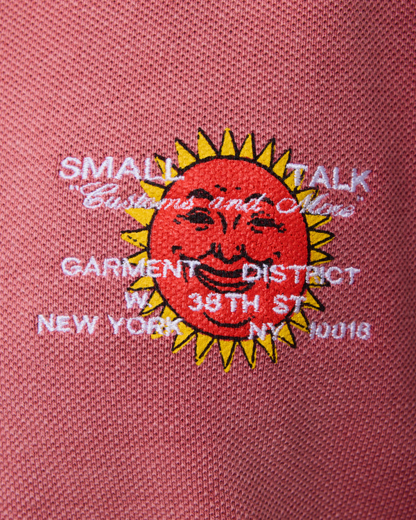 S/S Pique Polo: Sun Faded Salmon