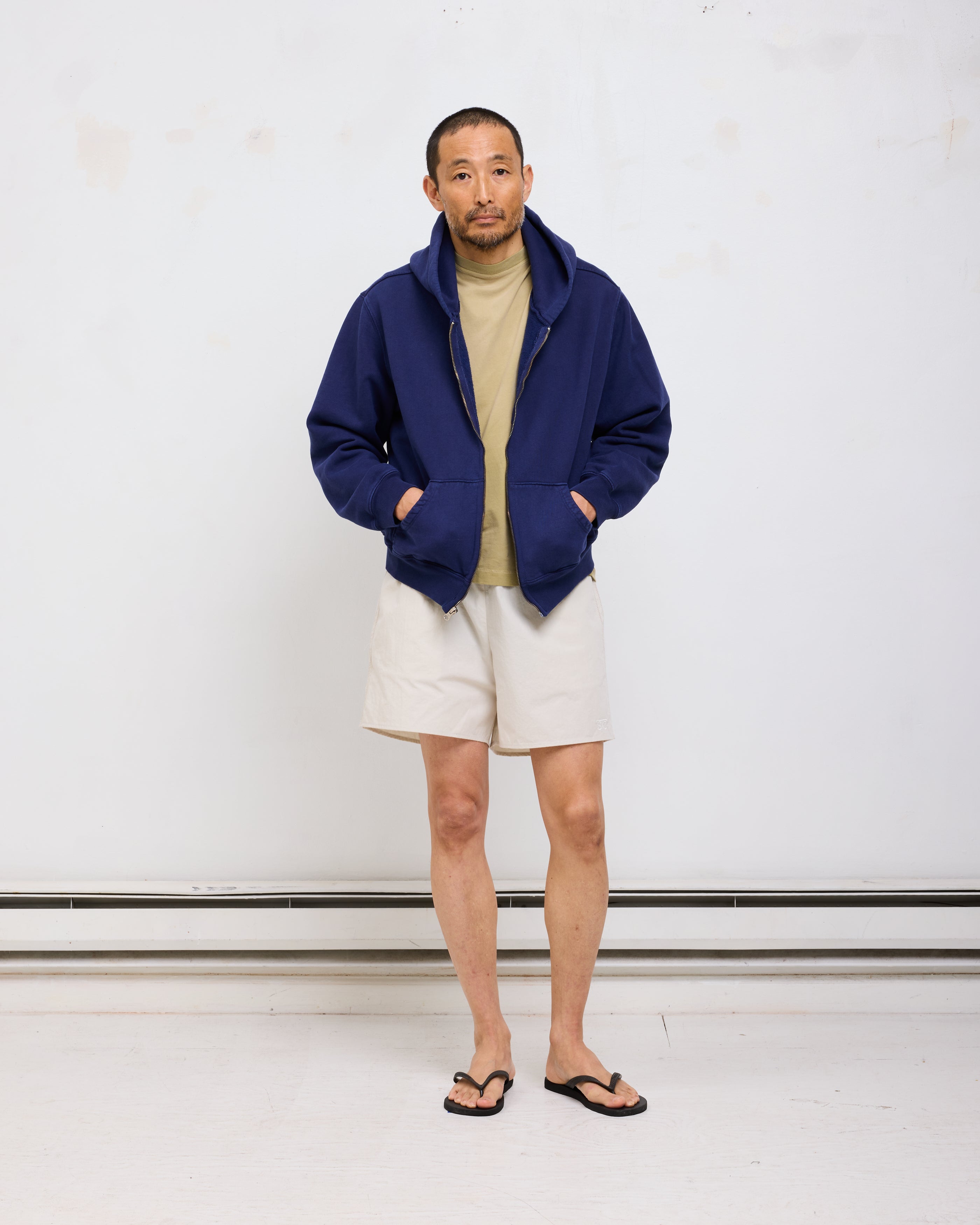 ST&Co Vintage Wash Zip Hoodie: Navy – Small Talk Studio