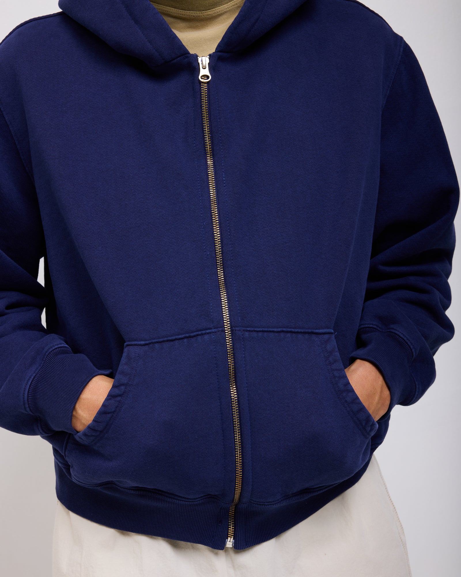 ST&Co Vintage Wash Zip Hoodie: Navy