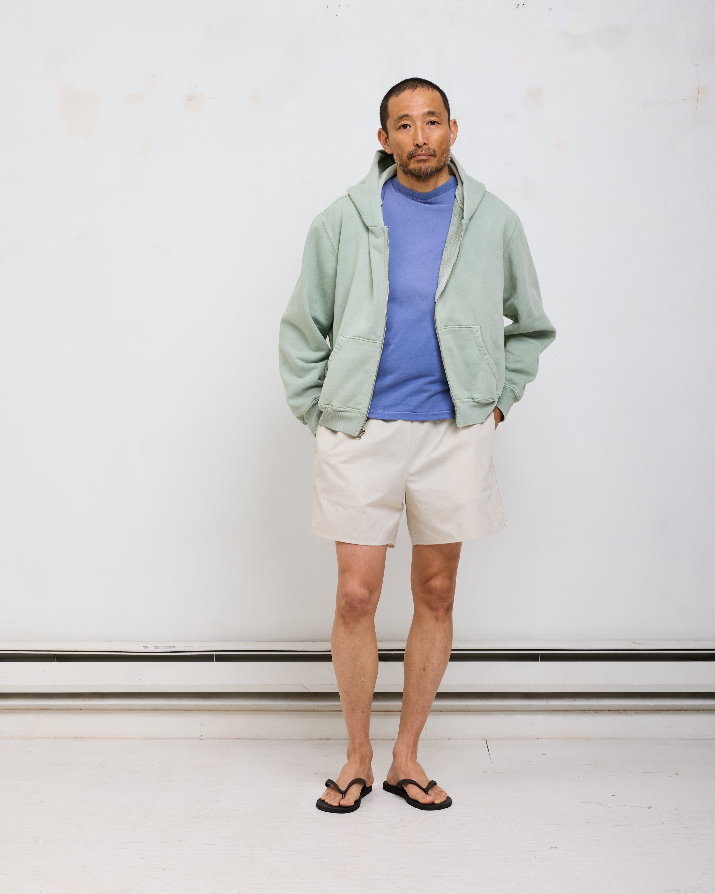 ST&Co Vintage Wash Zip Hoodie: Desert Sage – Small Talk Studio