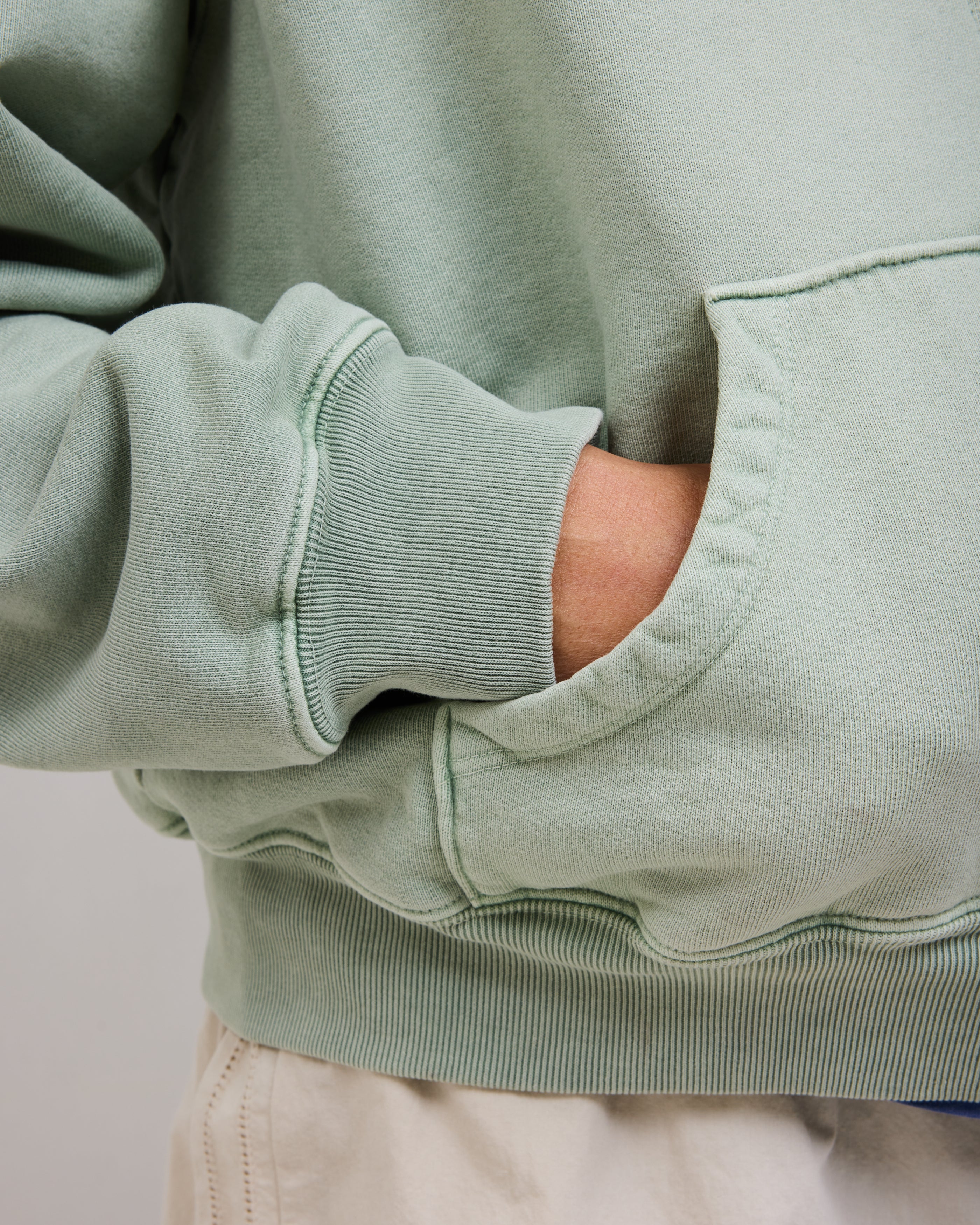 ST&Co Vintage Wash Zip Hoodie: Desert Sage – Small Talk Studio