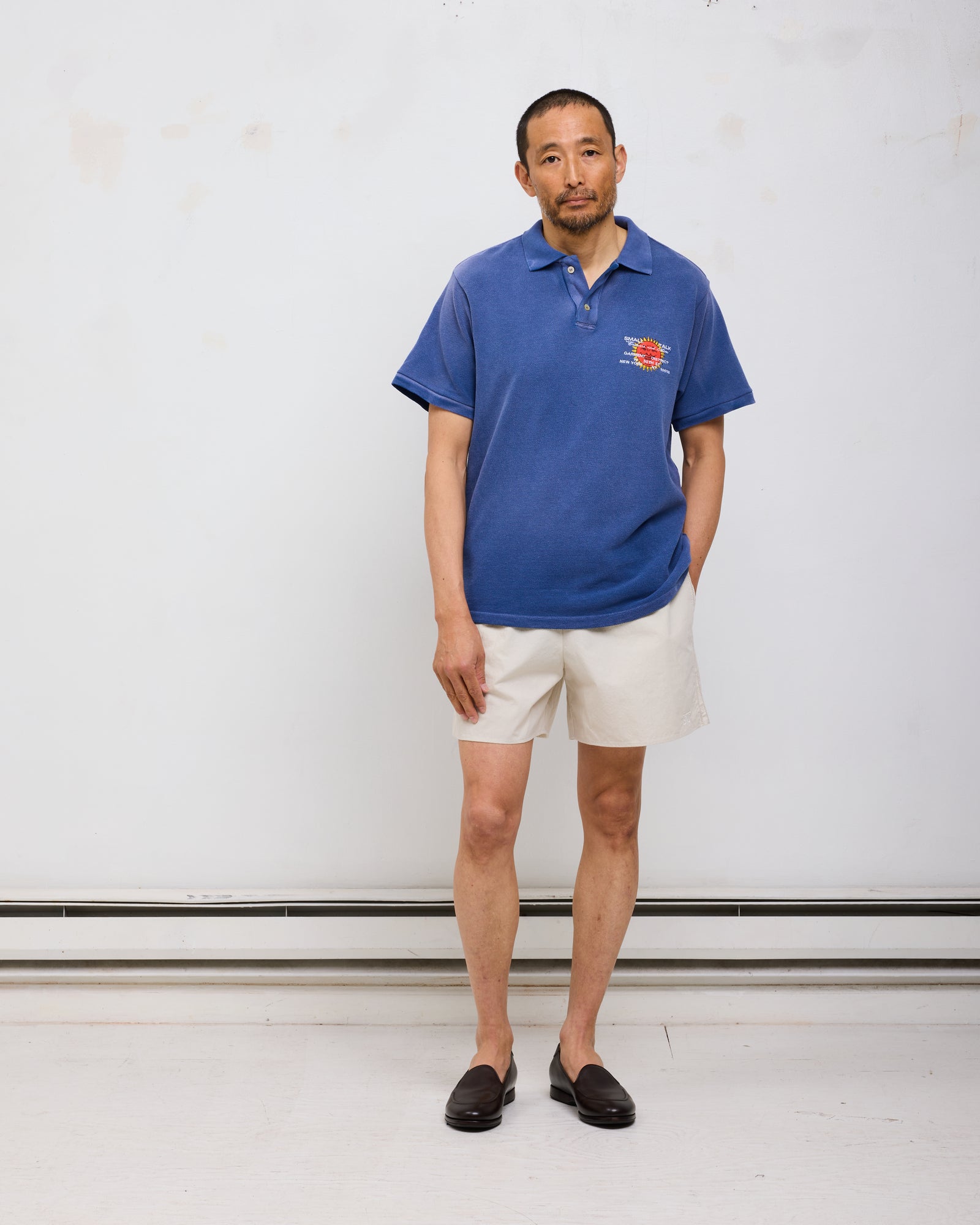 S/S Pique Polo: Sun Faded Blue