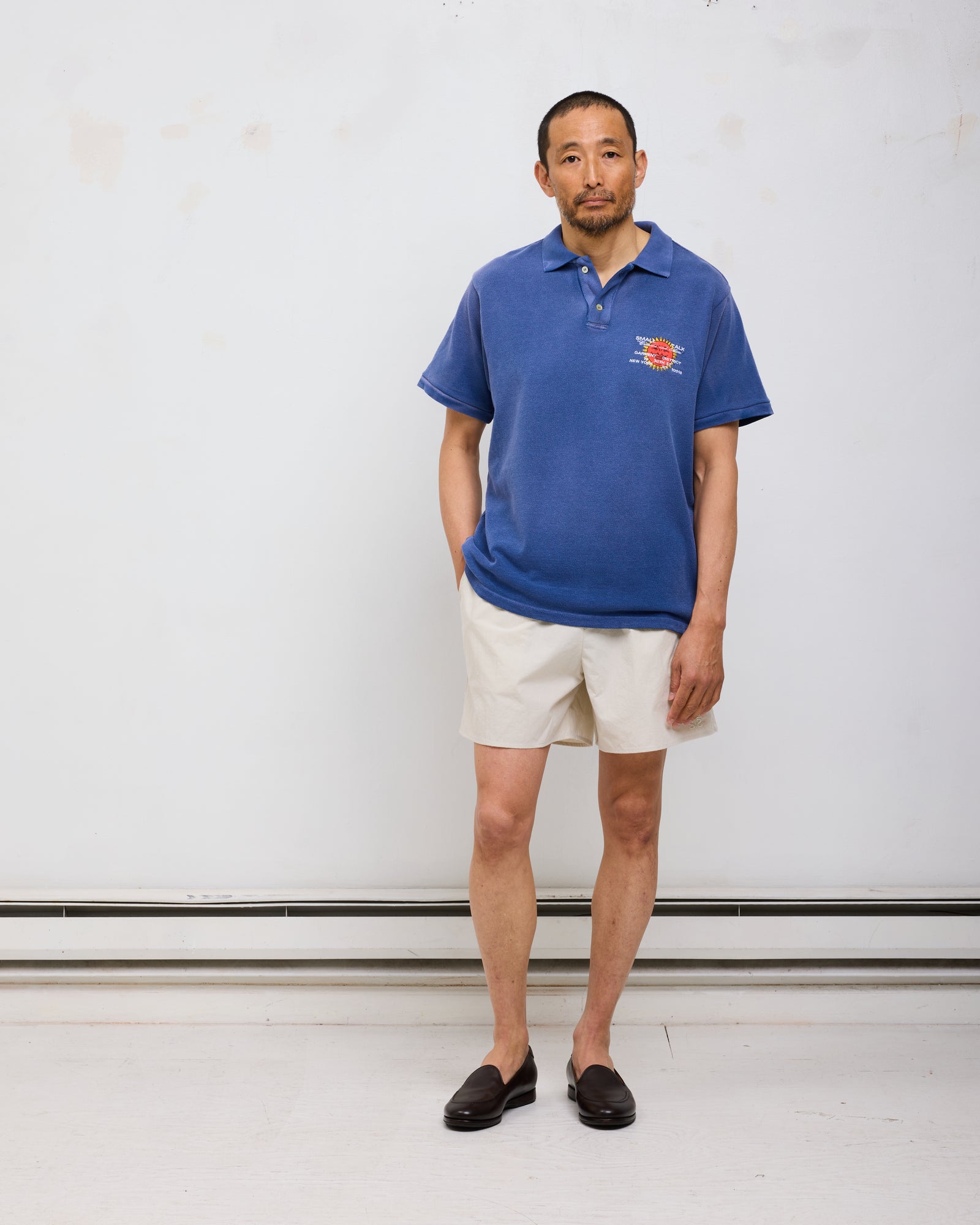 S/S Pique Polo: Sun Faded Blue