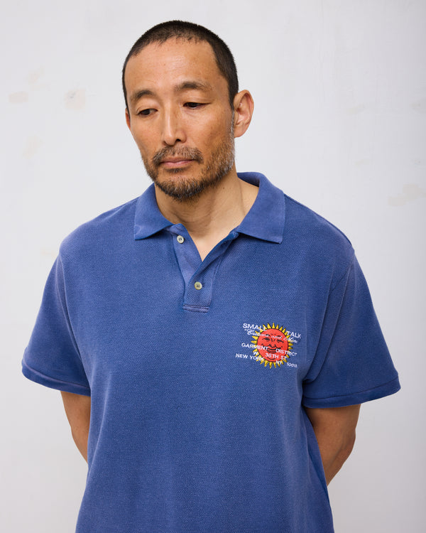 S/S Pique Polo: Sun Faded Blue