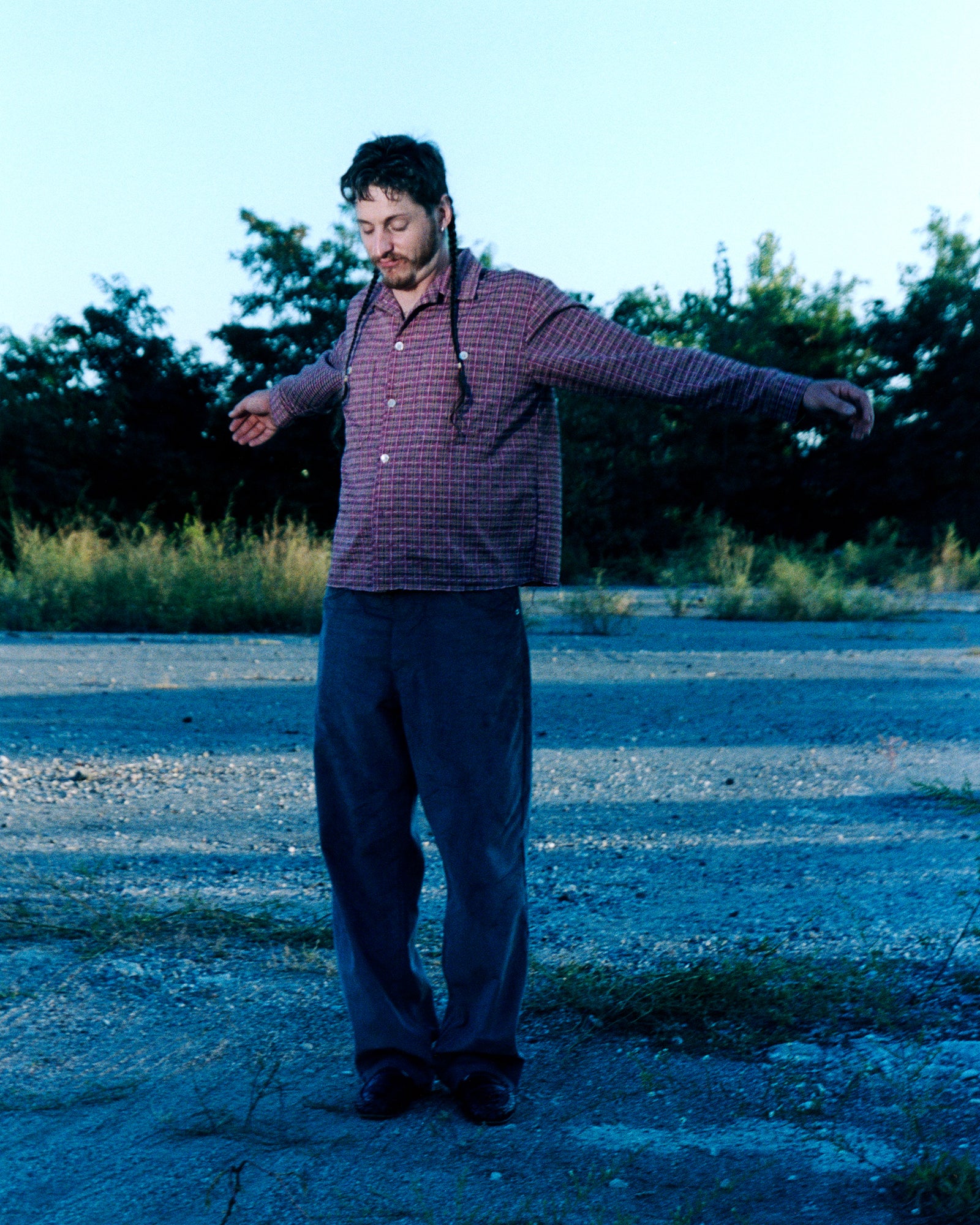 Raw Hem Overshirt: Pink Stitched Plaid