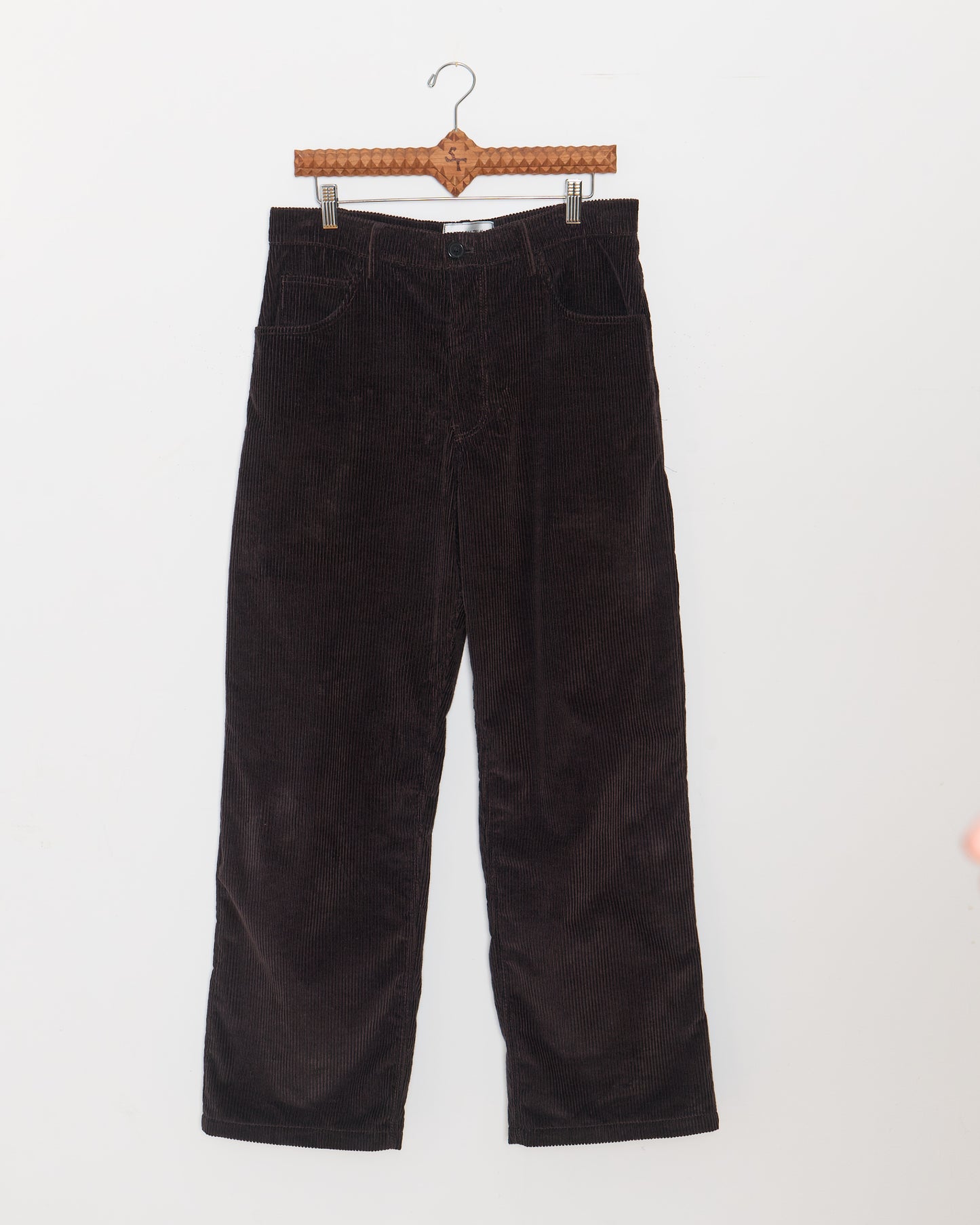 Jean Cut Trouser: Dark Brown Irridescent Corduroy