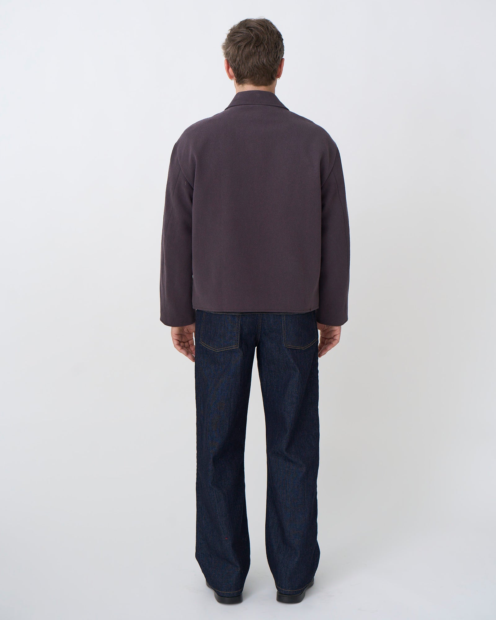 Western Zip Front Jacket: Raw Silk Twill