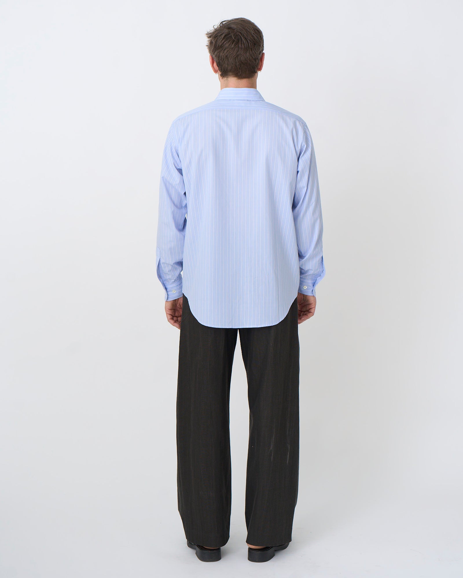 Curve Hem Dress Shirt: Hidden Letter Applique