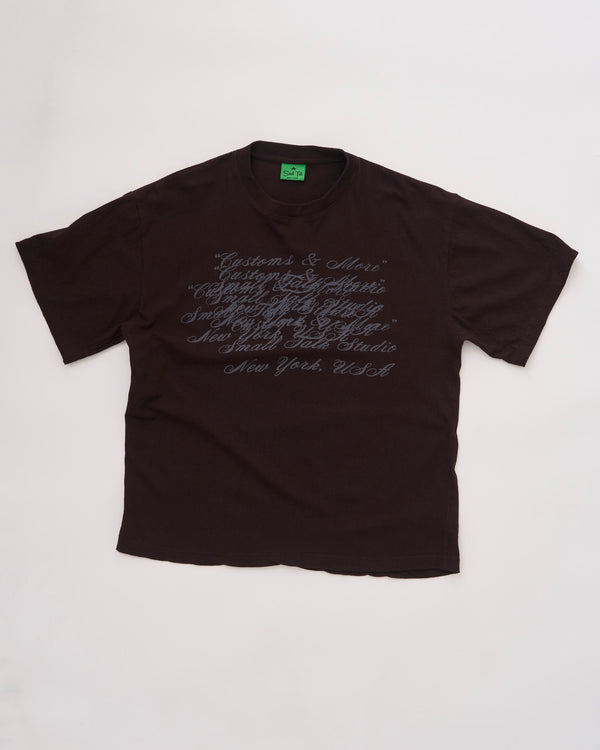 S/S T-shirt: Customs & More Misprint, Earthtone Purple
