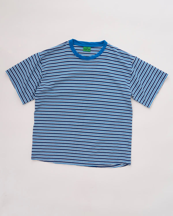 S/S T-shirt: 70s Stripe, Blue