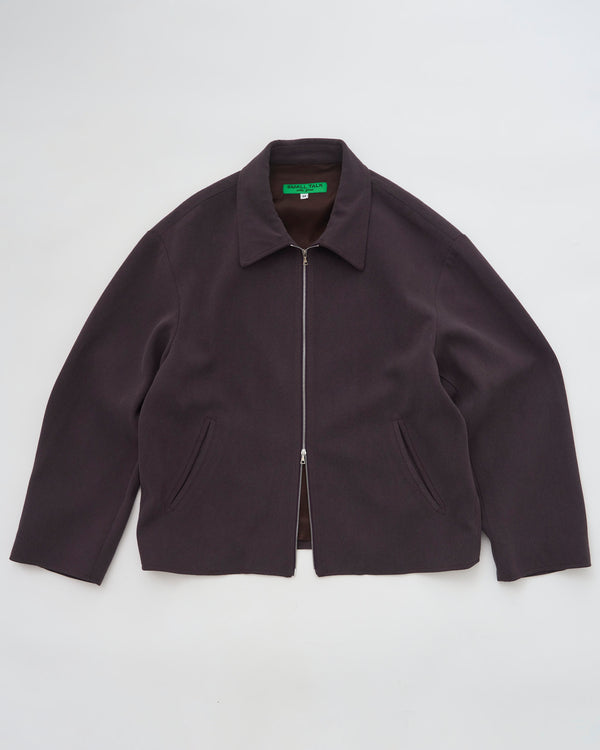 Western Zip Front Jacket: Raw Silk Twill