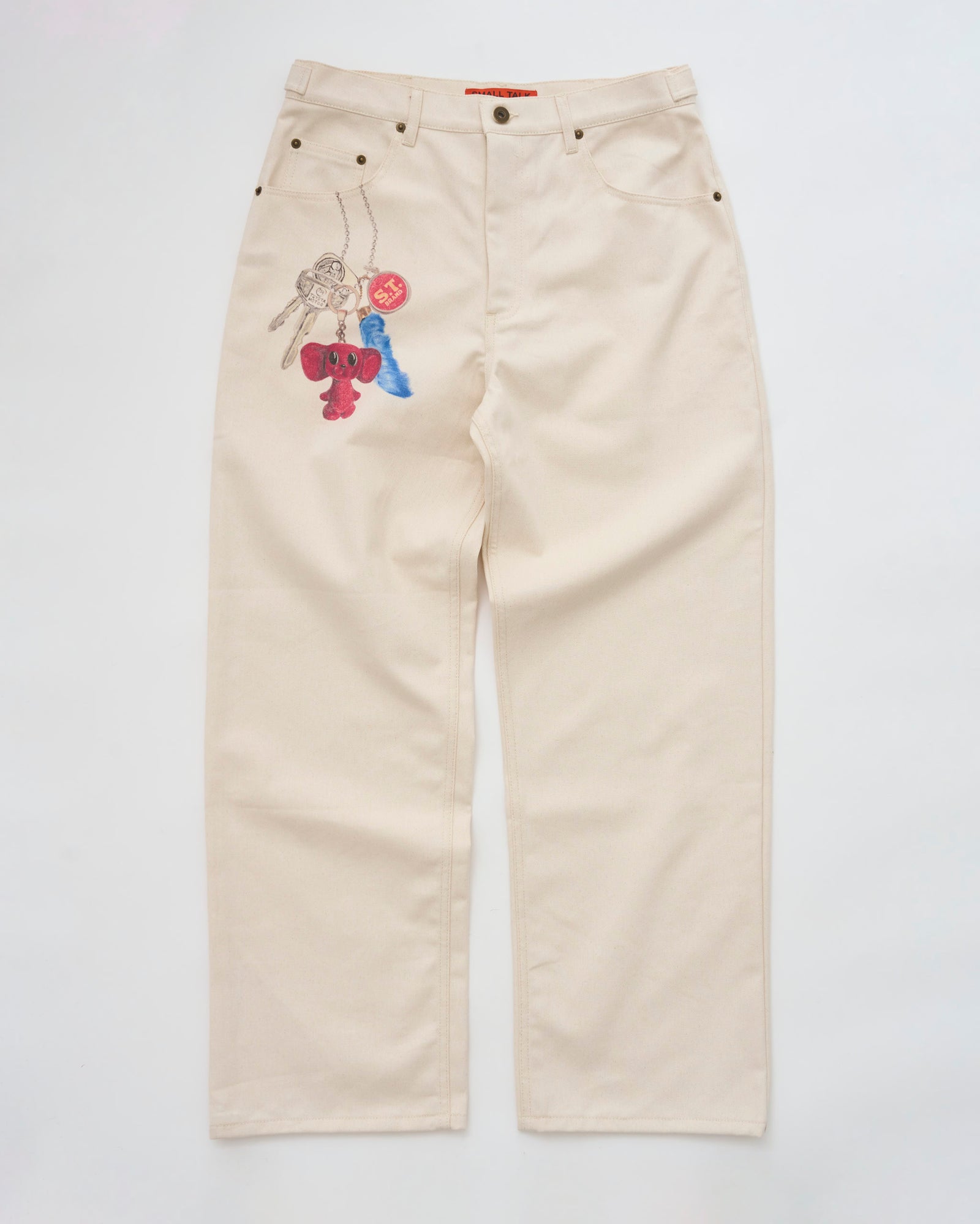 Jean Cut Trouser: Keychain Print