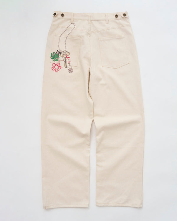 Jean Cut Trouser: Keychain Print