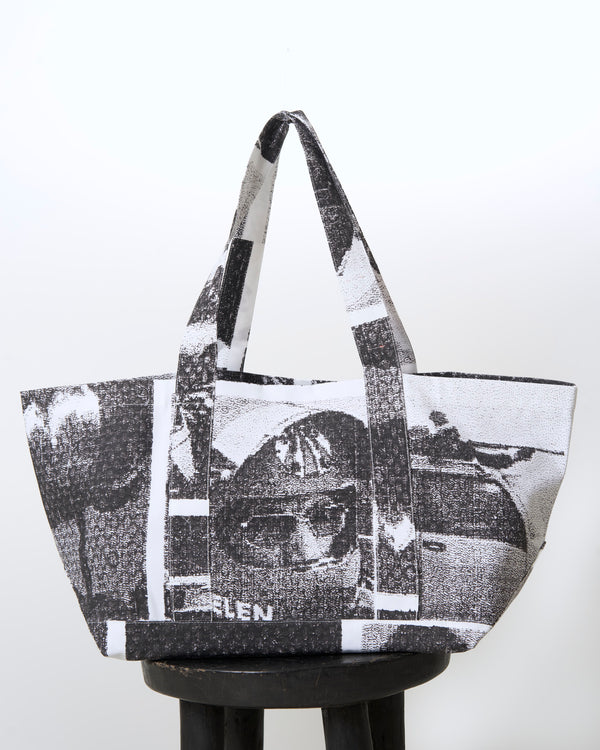 Utility Tote: Silver Dreaming Auto Print