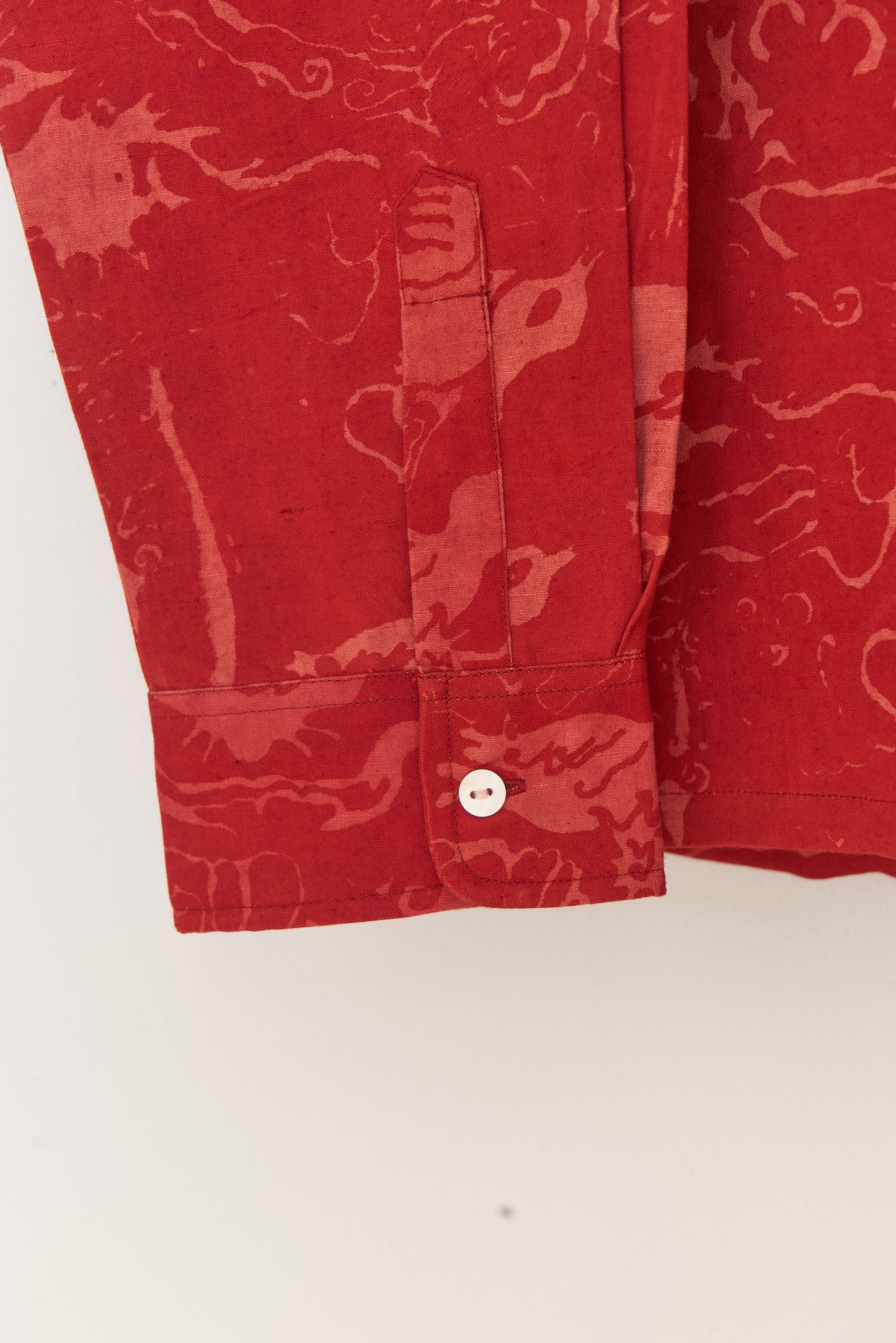 Straight Hem Dress Shirt: Yona Kohen Batik Print