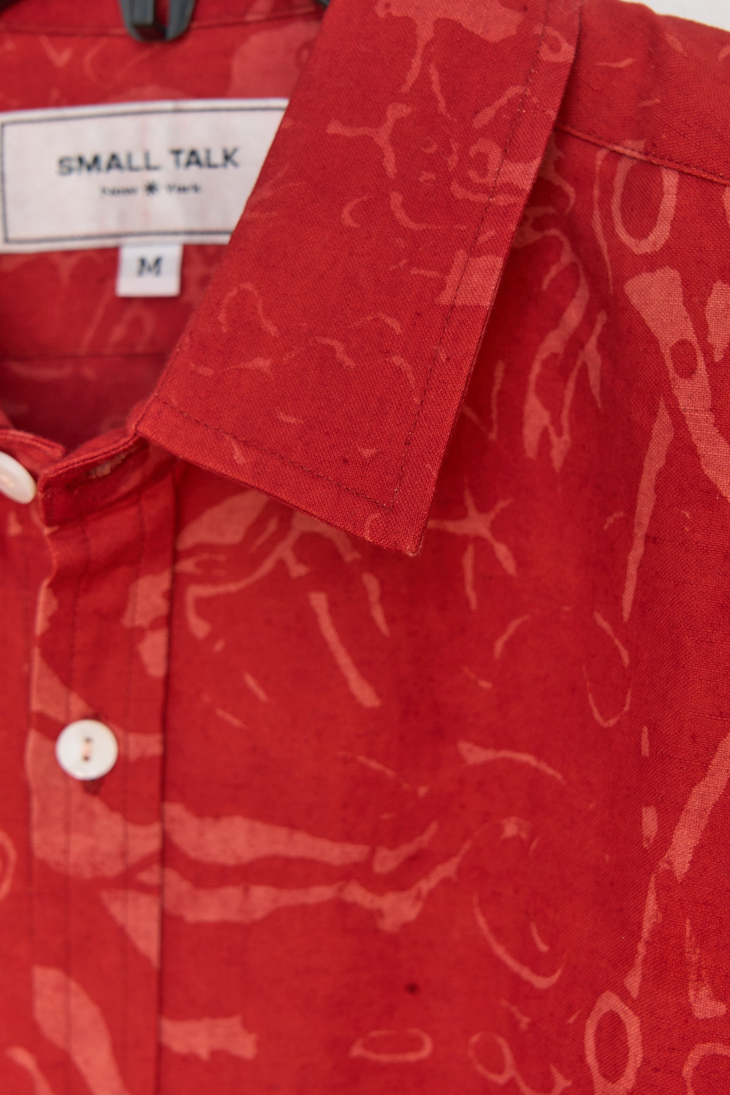 Straight Hem Dress Shirt: Yona Kohen Batik Print