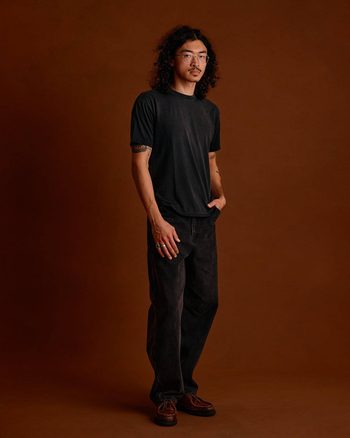 ST&Co Sun Faded S/S Tee: Washed Black