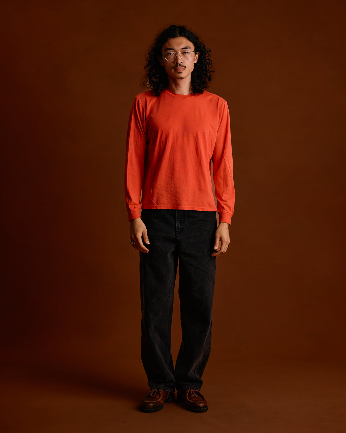 ST&Co Sun Faded L/S Tee: Washed Red