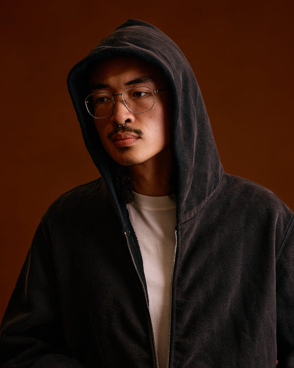 ST&Co Sun Faded Zip Hoodie: Washed Black