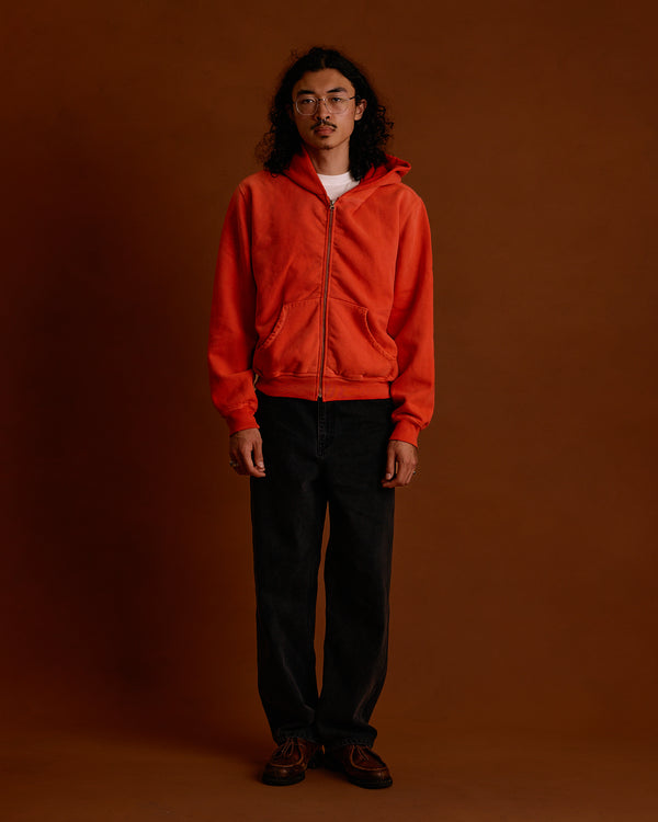 ST&Co Sun Faded Zip Hoodie: Washed Red