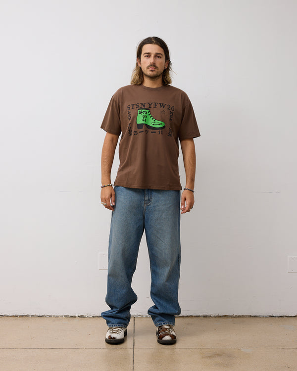 S/S T-shirt: Washed Brown Boot