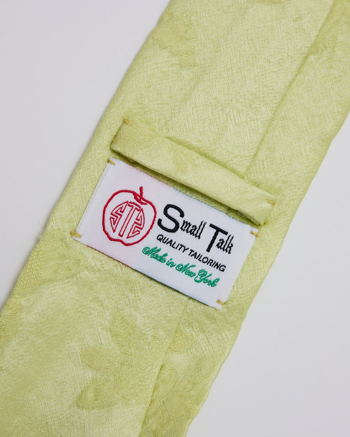 Wool Silk Floral Jacquard Tie: Vichyssoise