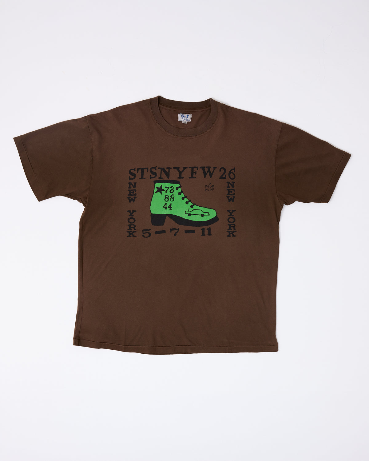 S/S T-shirt: Washed Brown Boot
