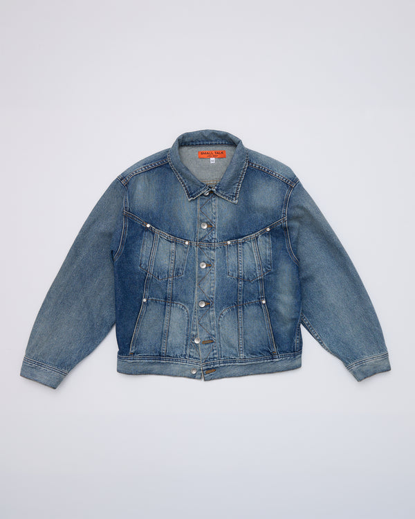 Twist Trucker Jacket: Washed Indigo