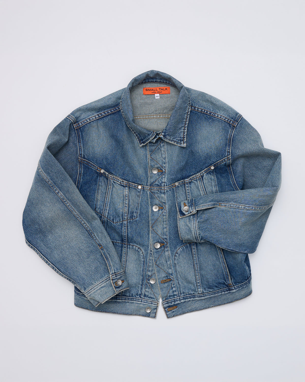 Twist Trucker Jacket: Washed Indigo