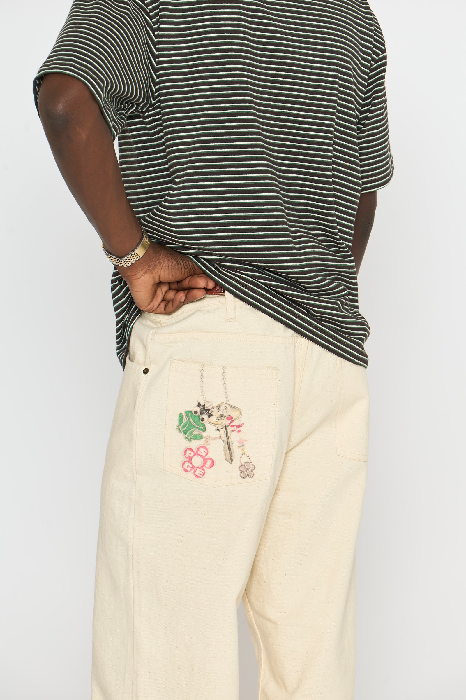 Jean Cut Trouser: Keychain Print