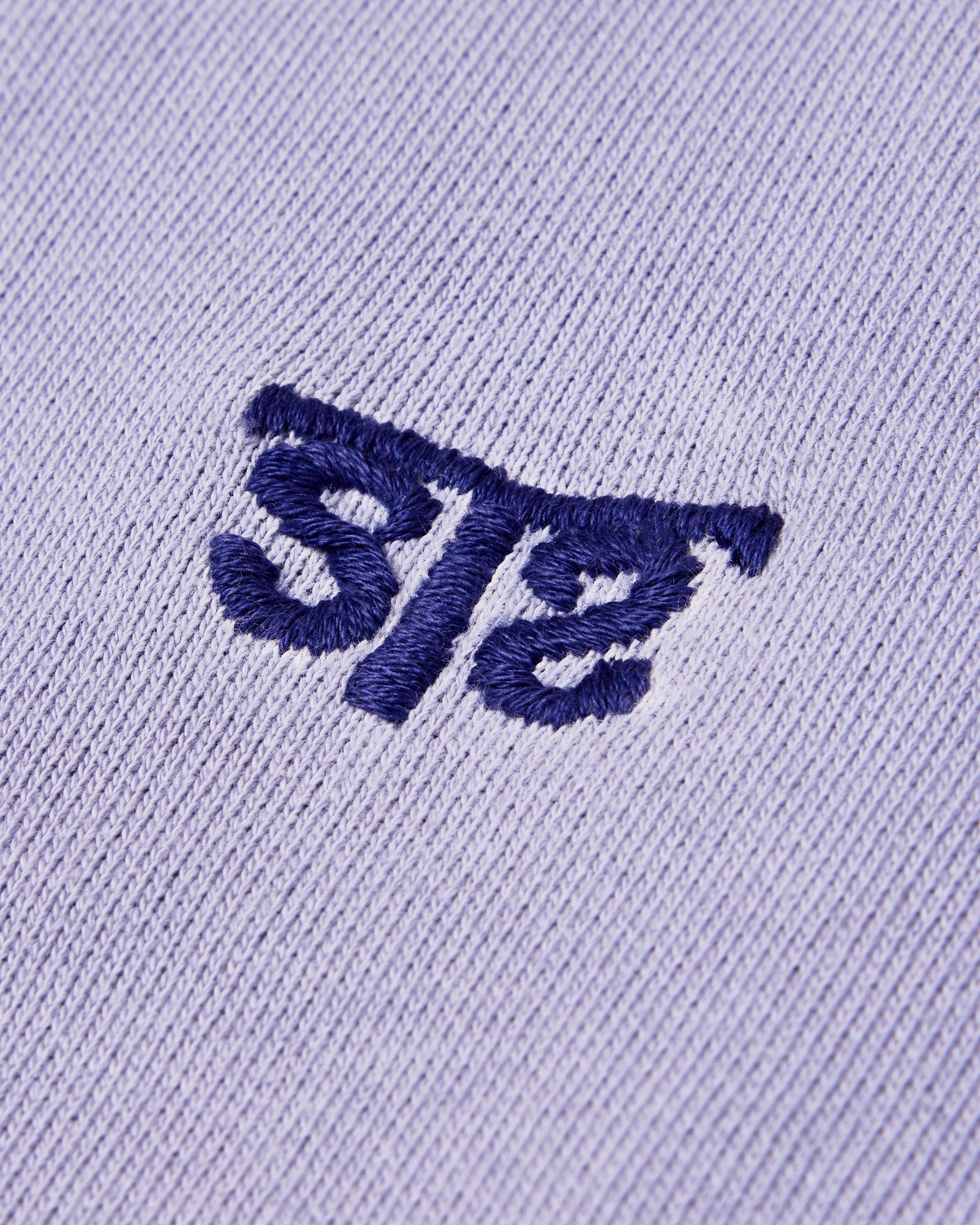 Hand-Embroidered Track Jacket: Heron Blue
