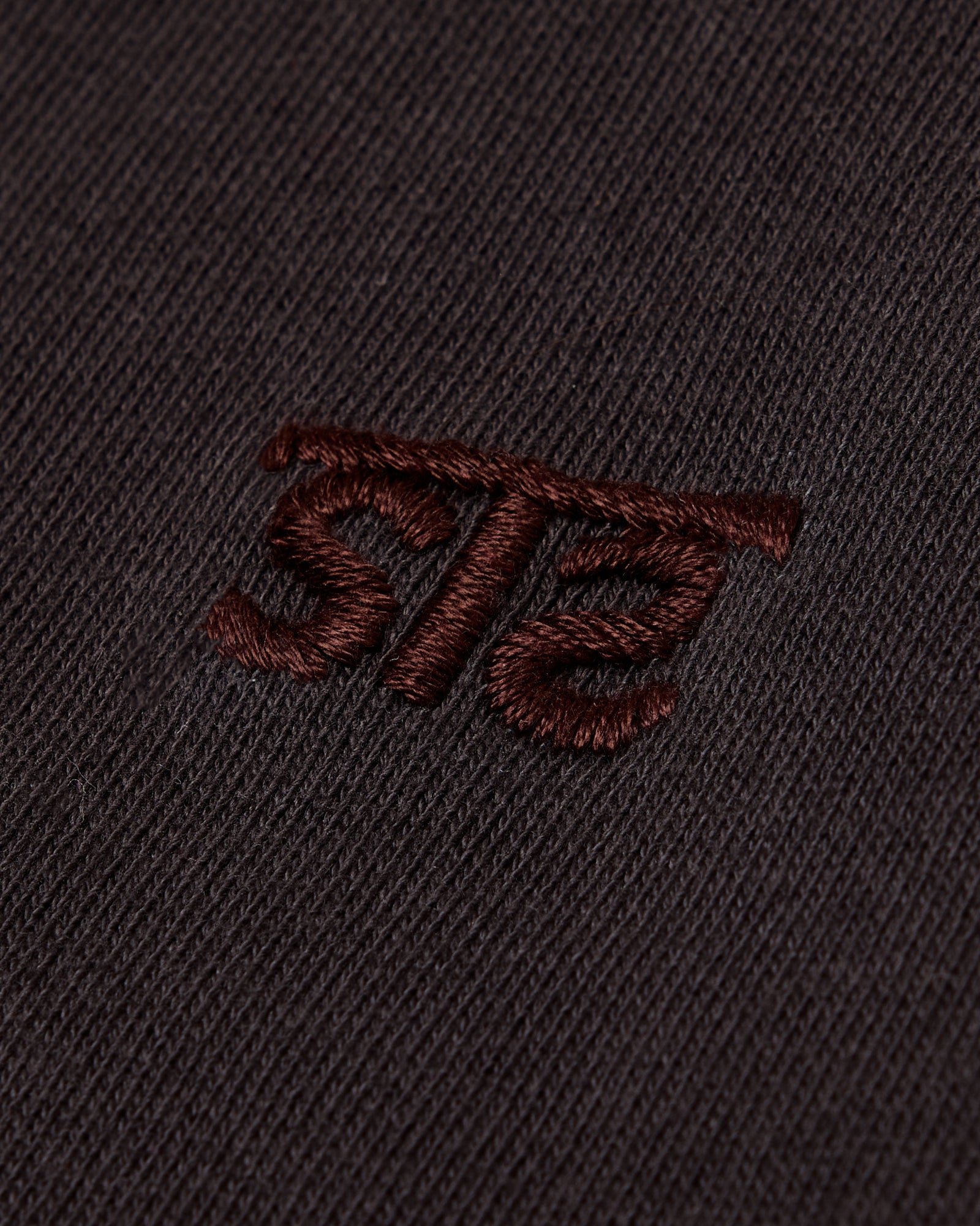 Hand-Embroidered Track Jacket: Washed Black