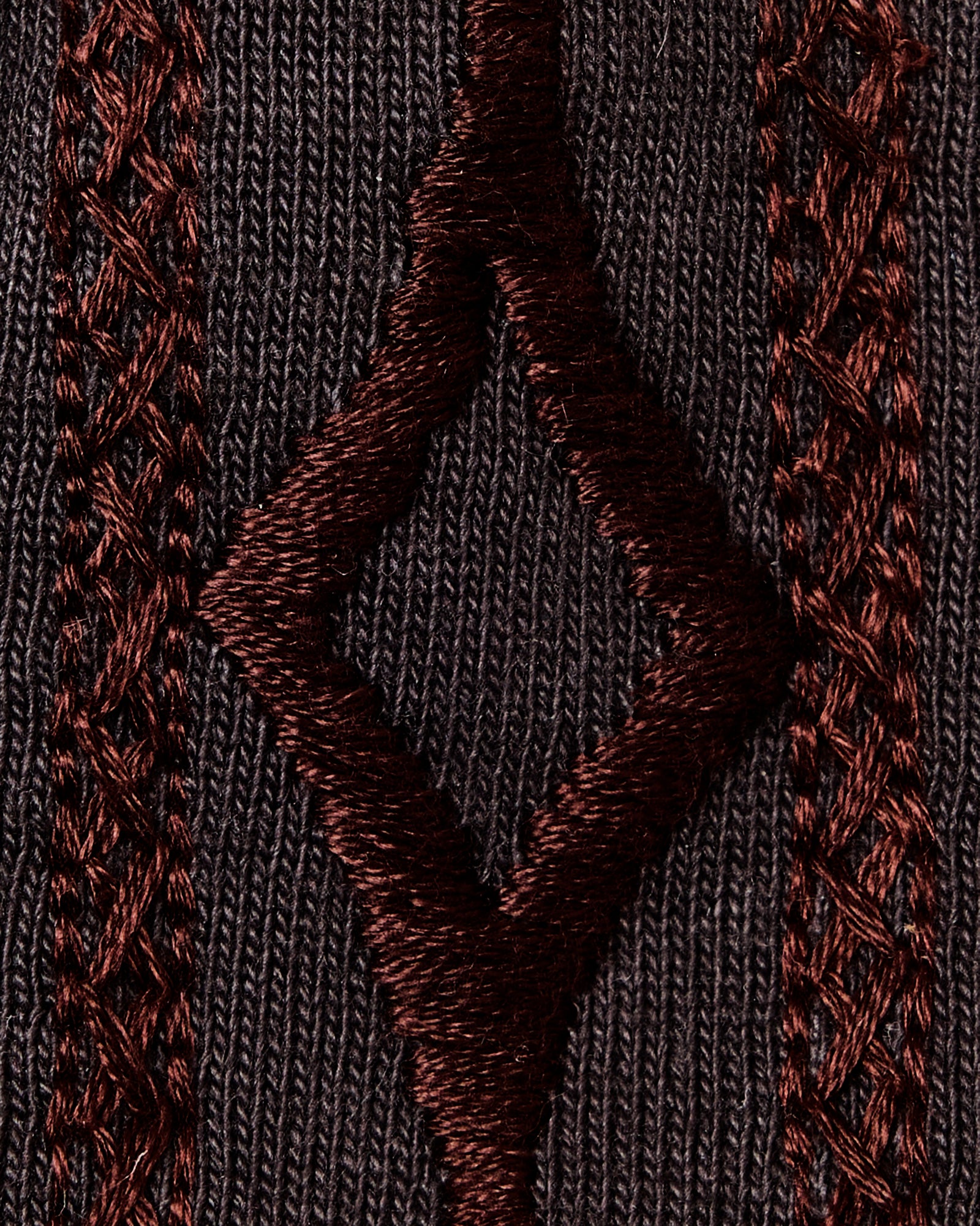 Hand-Embroidered Track Jacket: Washed Black