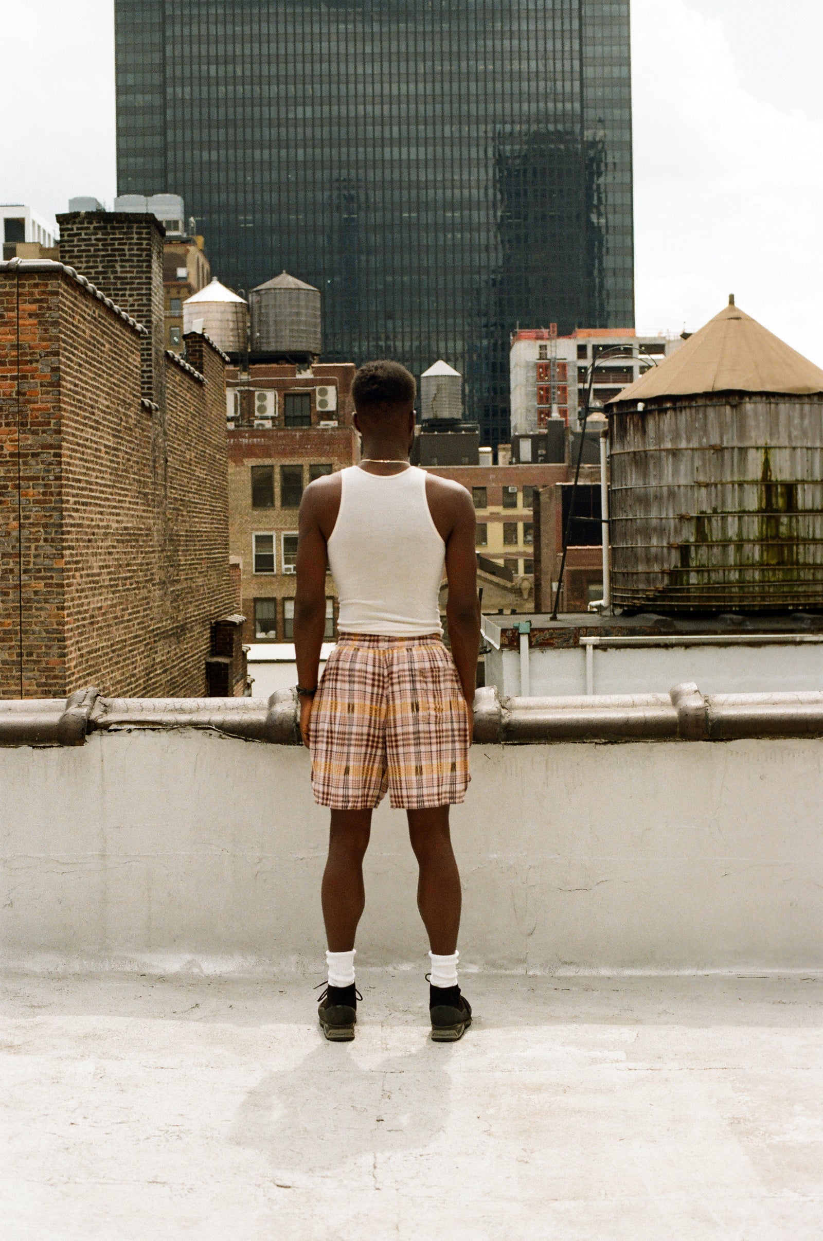 Pink Plaid Dobby Drawstring Short