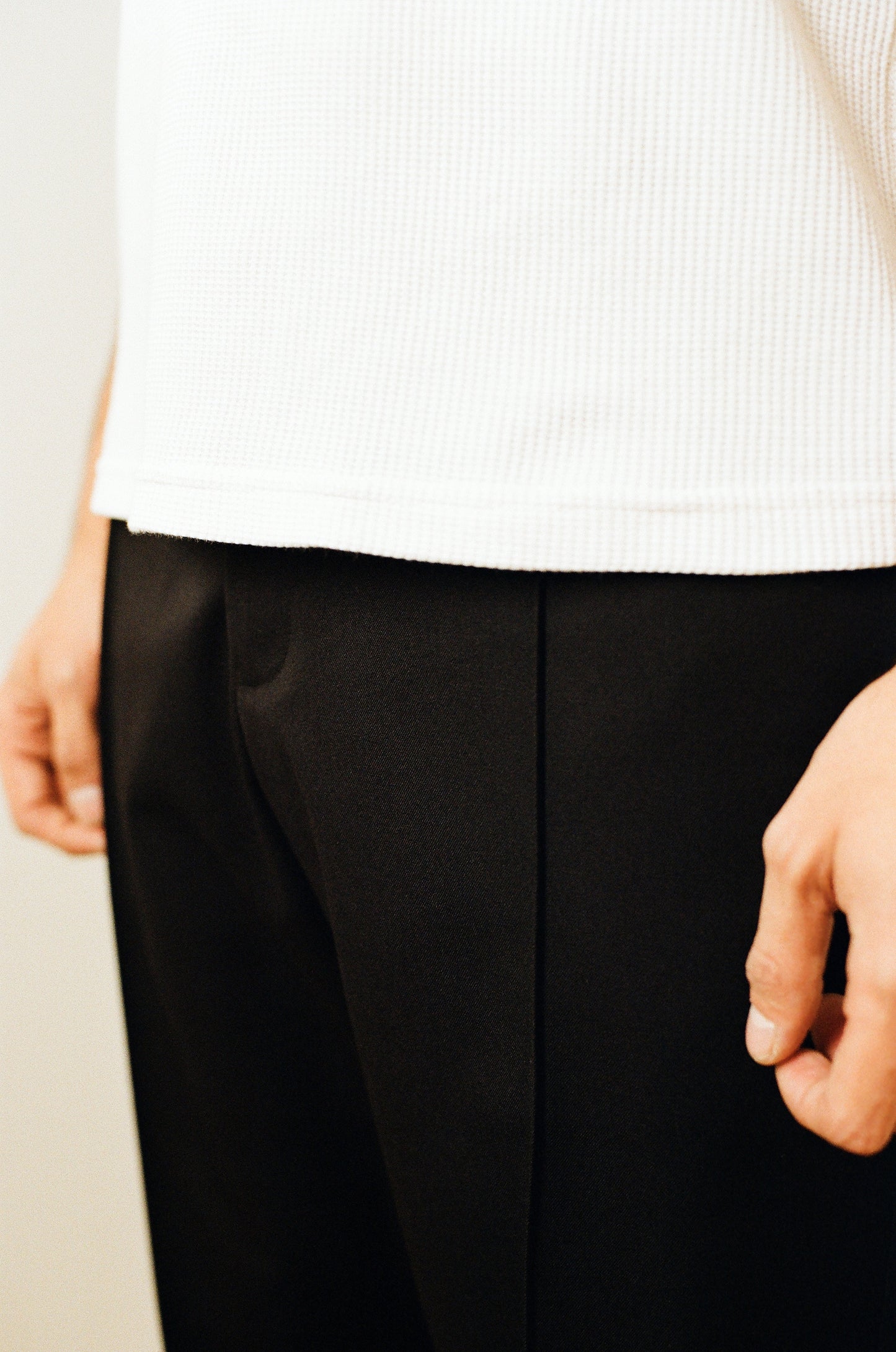 Studded Pintuck Trouser