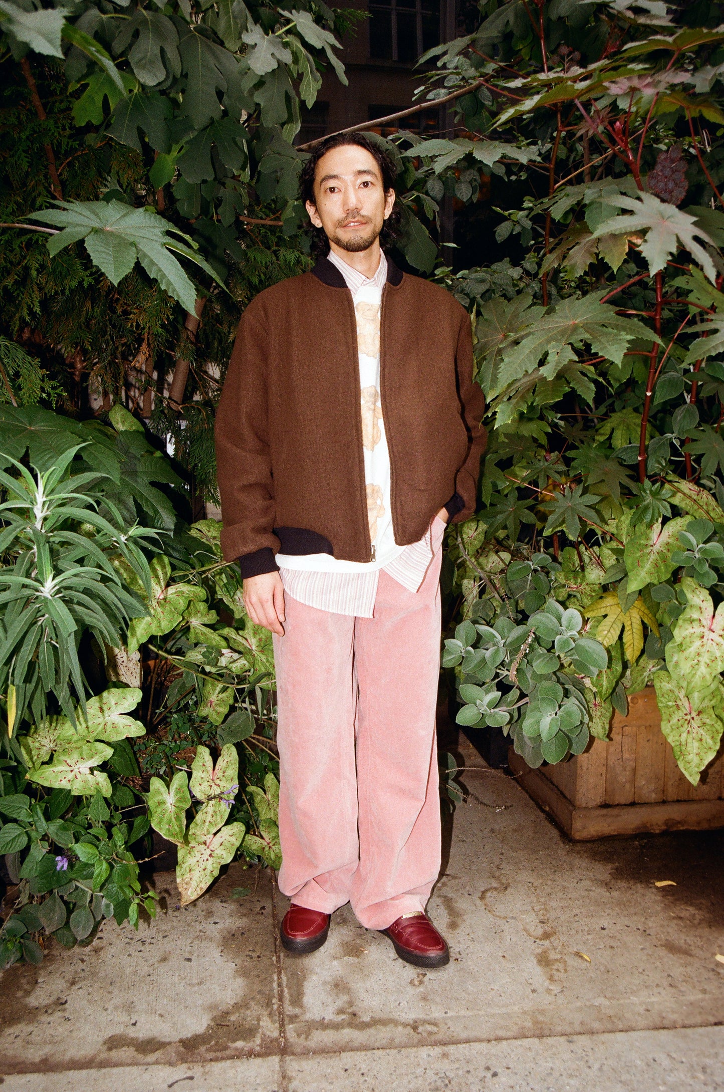 Reversible Bomber: Wool fleece & Cotton-Nylon gabardine