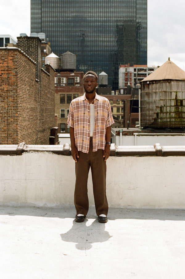 Pink Plaid Dobby S/S Shirt